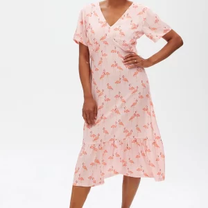 Mika dress - light pink, flamingo flock