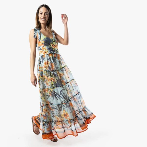 Vestido hojas y flores