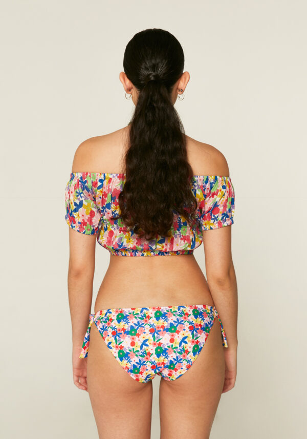 Multicoloured floral print classic bikini bottoms