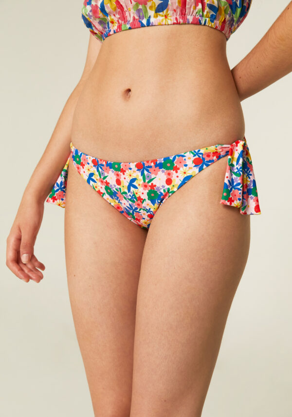 Multicoloured floral print classic bikini bottoms