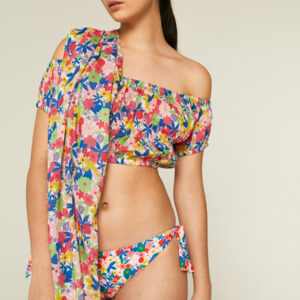 Multicoloured floral print classic bikini bottoms