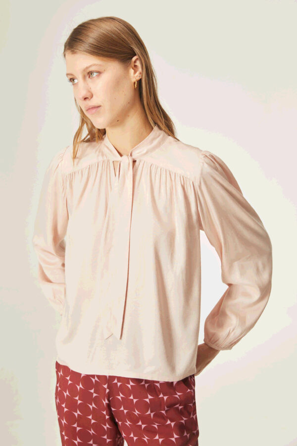 Pink long-sleeved top