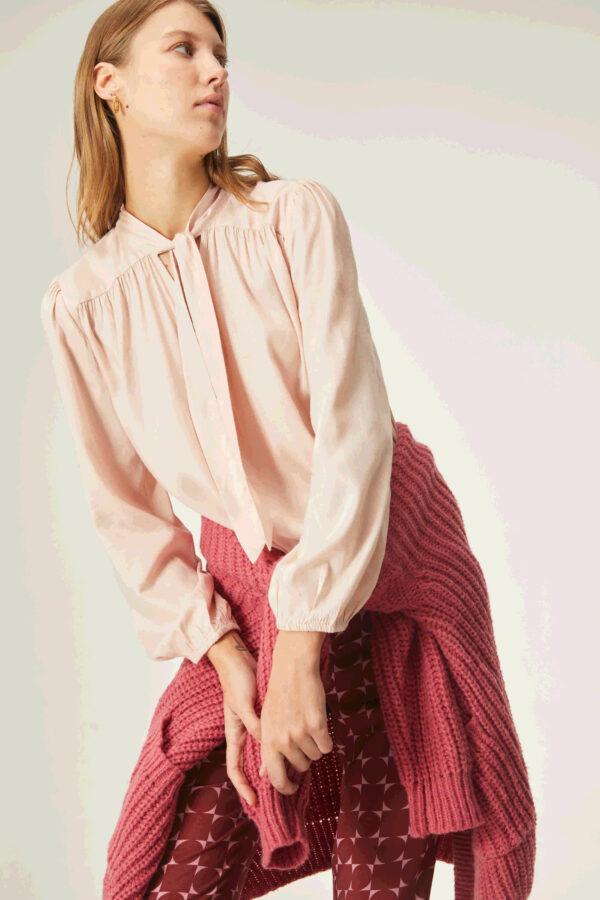 Pink long-sleeved top