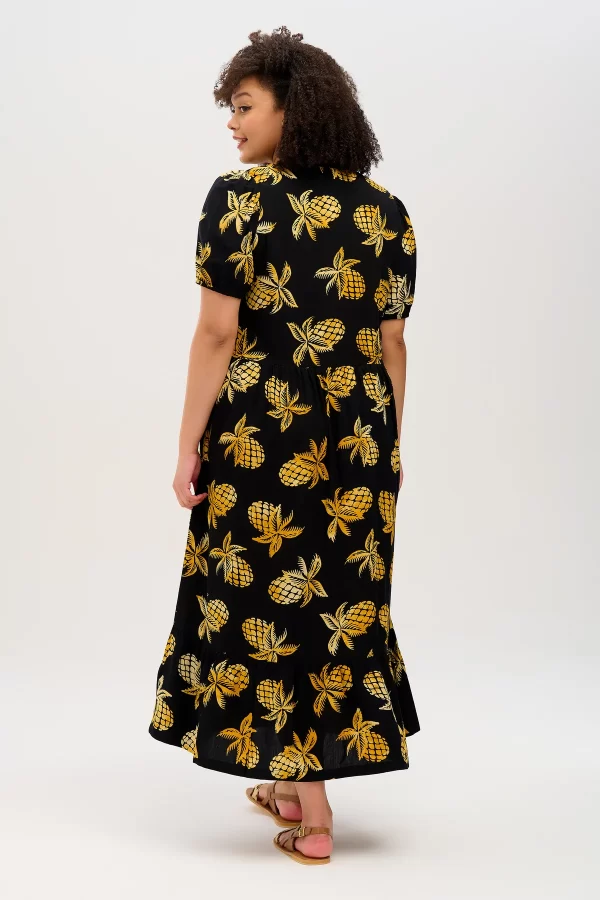 Augusta Midi Shirt Dress - Navy, Underwater Scene