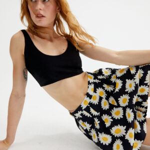 Floral print viscose LENZING™ ECOVERO™ shorts
