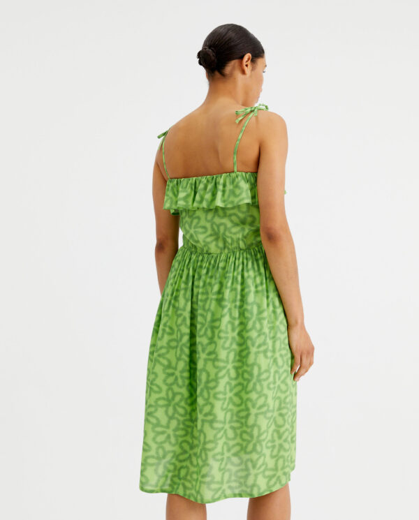Green dress with flowers