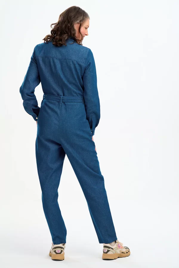 Anwen Boilersuit - Denim, Rainbow Stitching