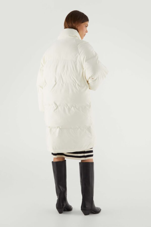 Oversized white down jacket