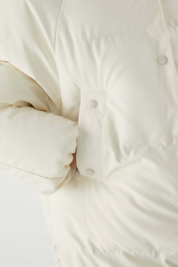 Oversized white down jacket