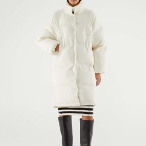 Oversized white down jacket