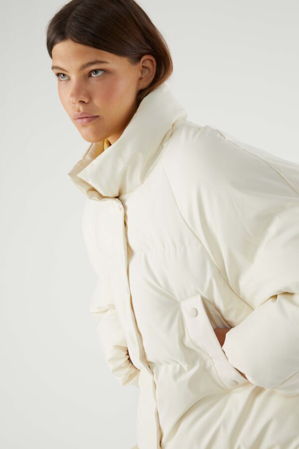 Oversized white down jacket