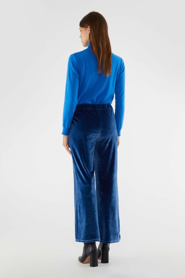 Blue velvet pants