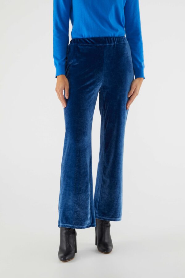 Blue velvet pants