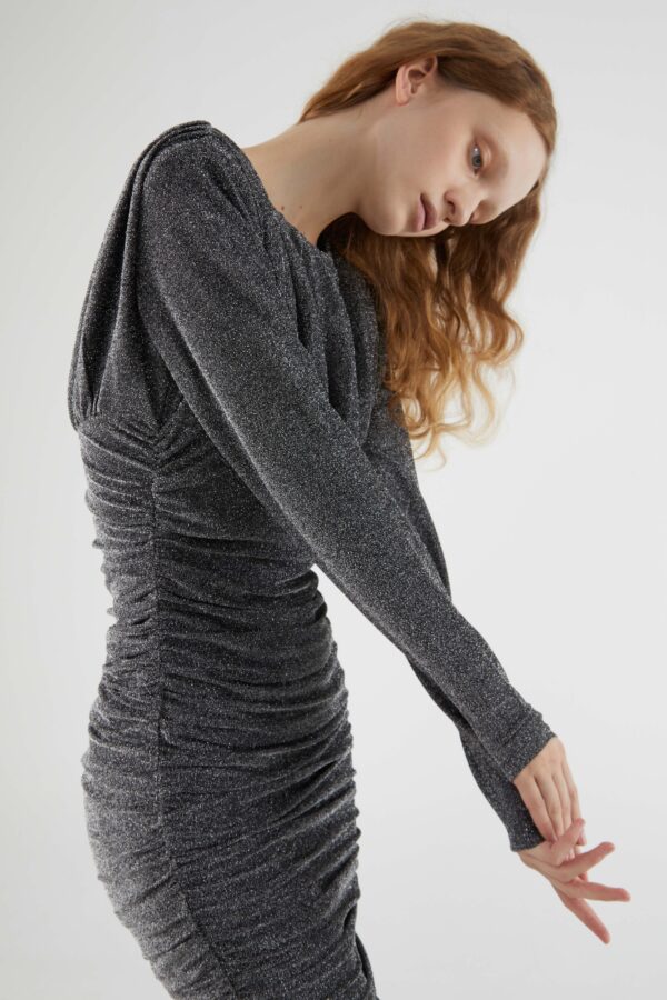 Black metallic dress