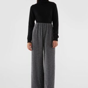 Black metallic pants