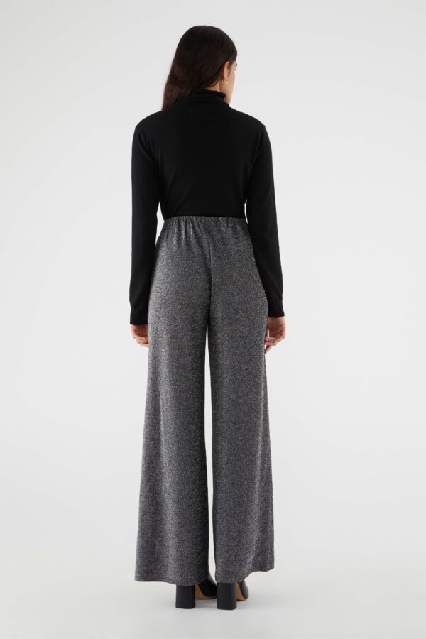 Black metallic pants