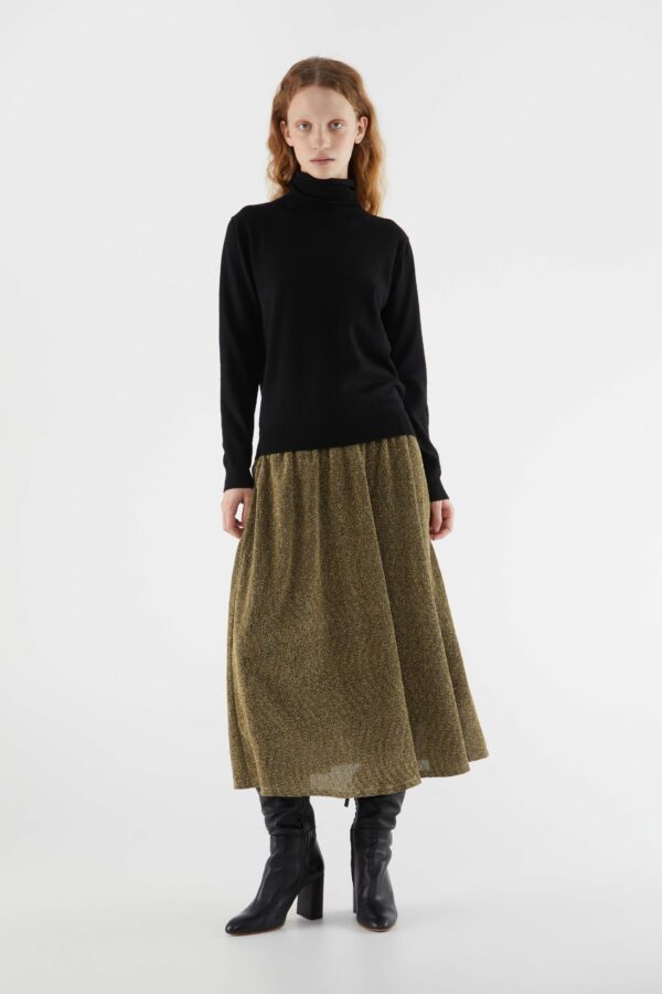 Gold metallic skirt