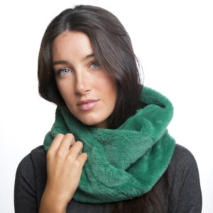 Faux fur infinity scarf