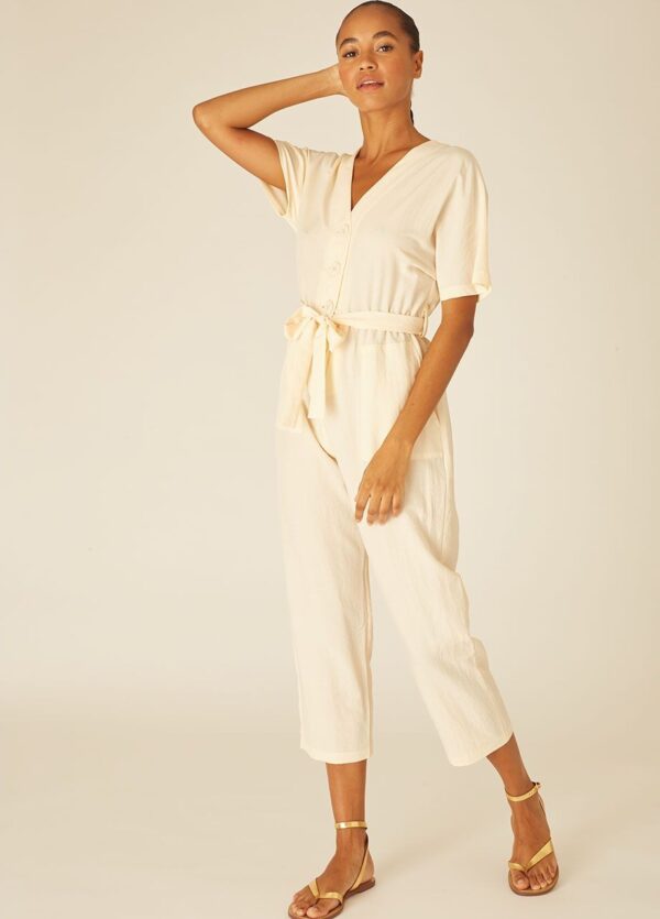 VISCOSE PLAYSUIT CREAM