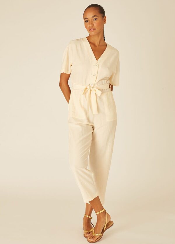 VISCOSE PLAYSUIT CREAM