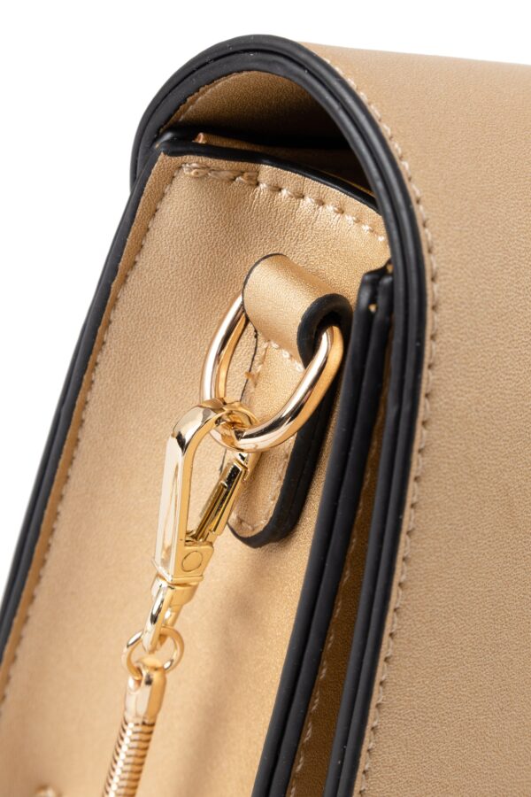 Elegant Nobo messenger bag with a gold flap