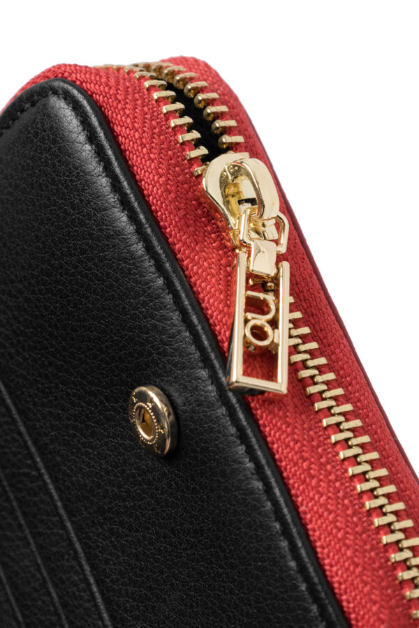 Small Nobo croco red leather wallet