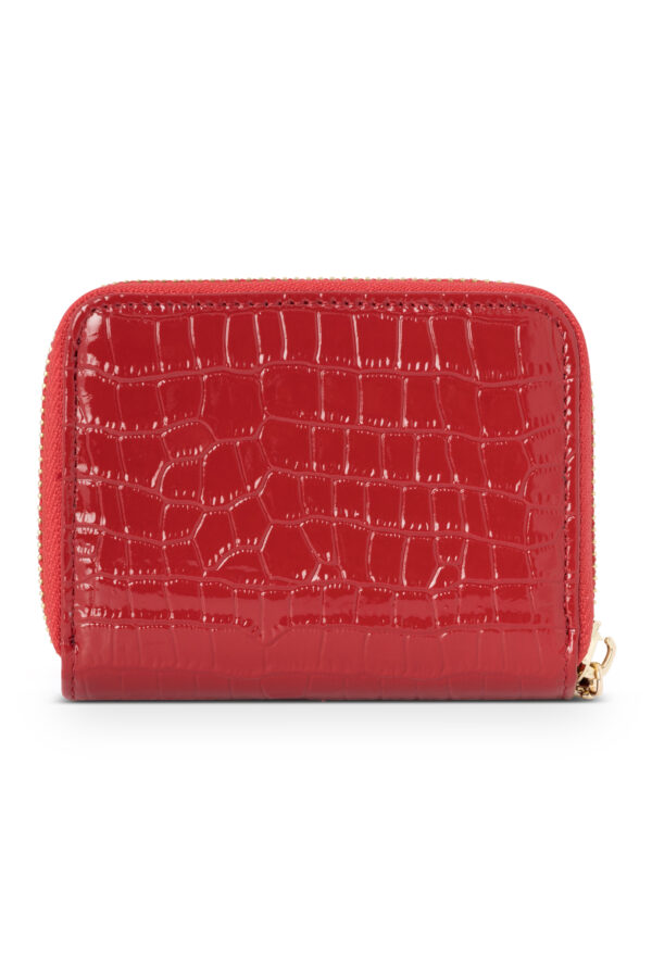 Small Nobo croco red leather wallet