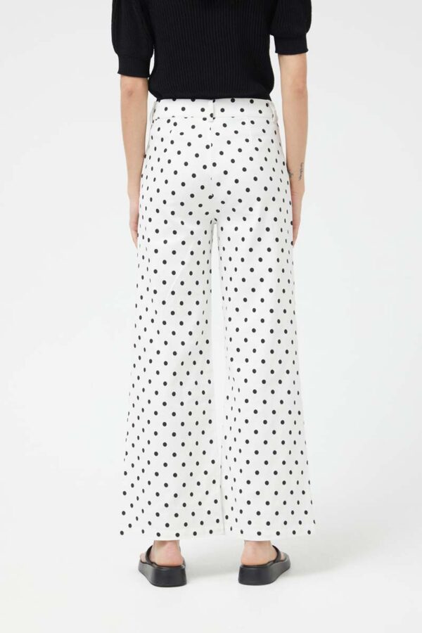 White polka dot straight jeans