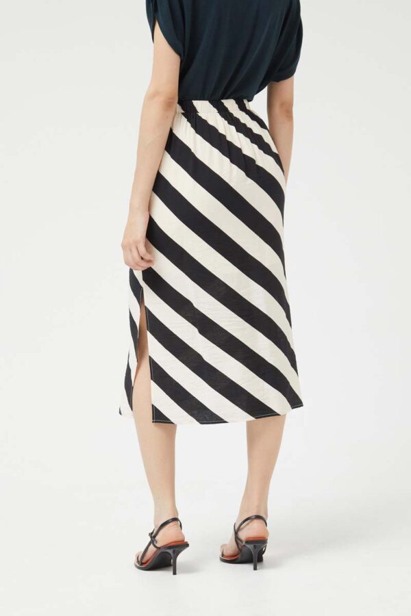 Cruela striped midi skirt