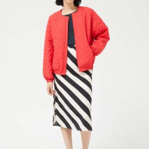Cruela striped midi skirt