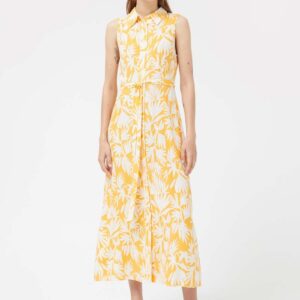 Maxi dress yellow sleevless