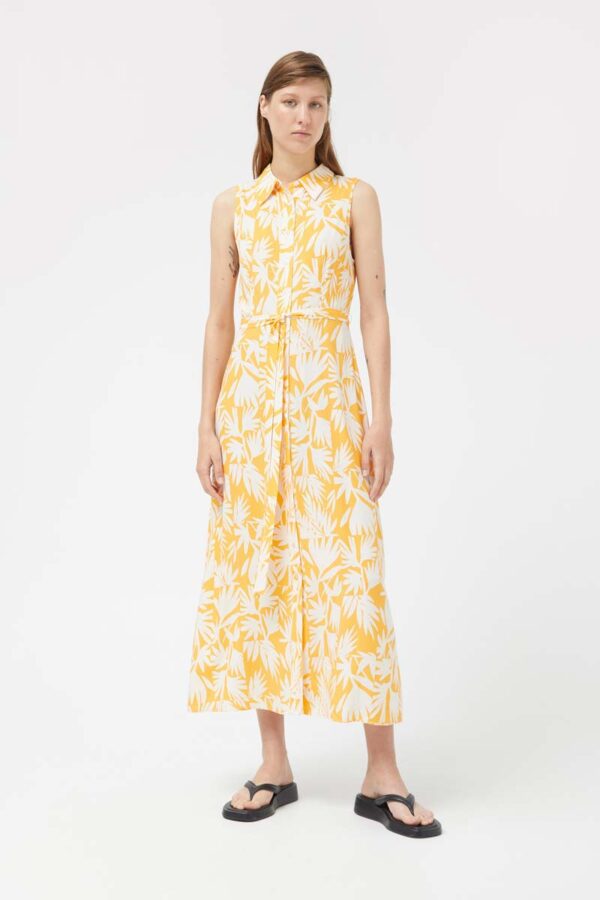 Maxi dress yellow sleevless
