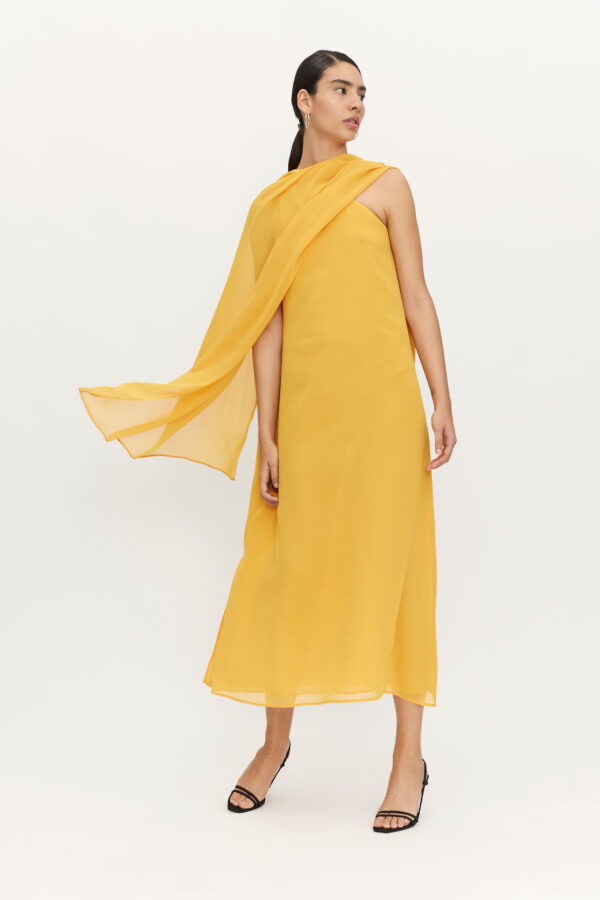 Yellow maxi dress