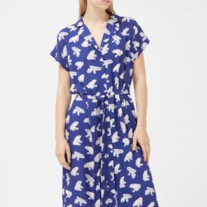 Frogs print midi dress