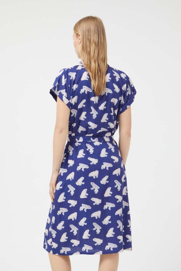 Frogs print midi dress