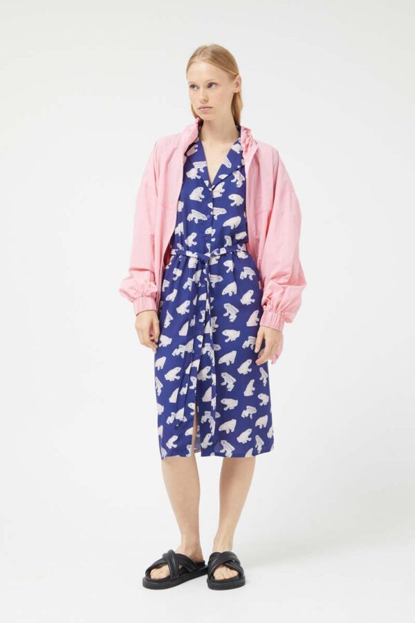 Frogs print midi dress