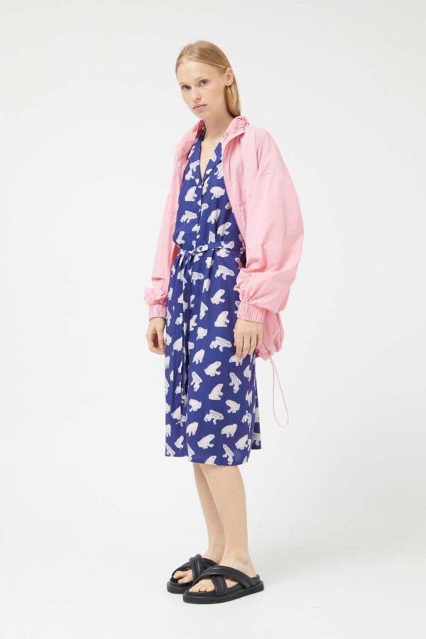 Frogs print midi dress