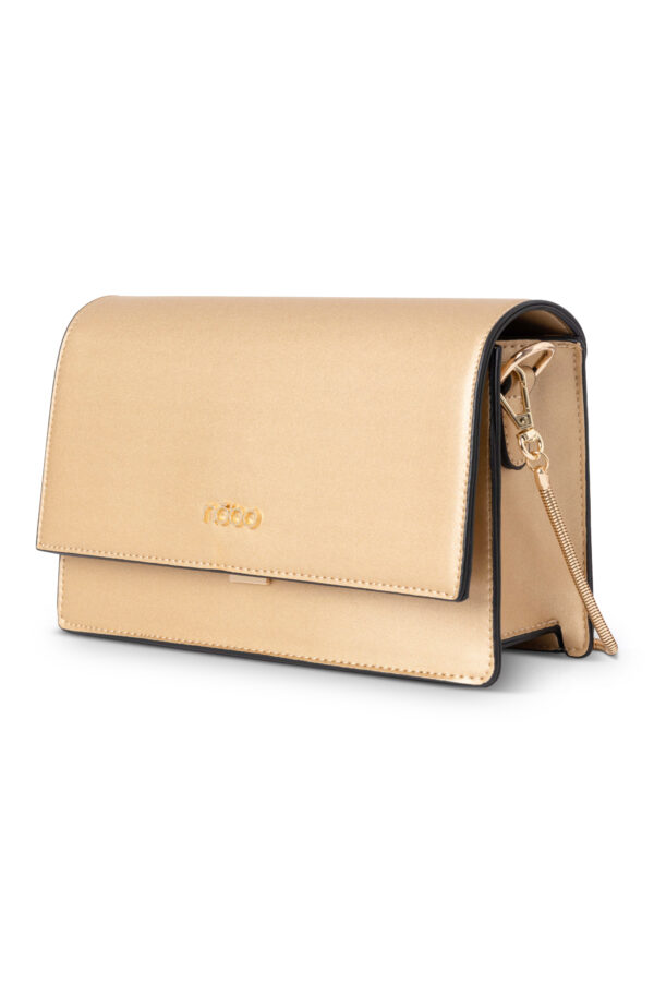 Elegant Nobo messenger bag with a gold flap