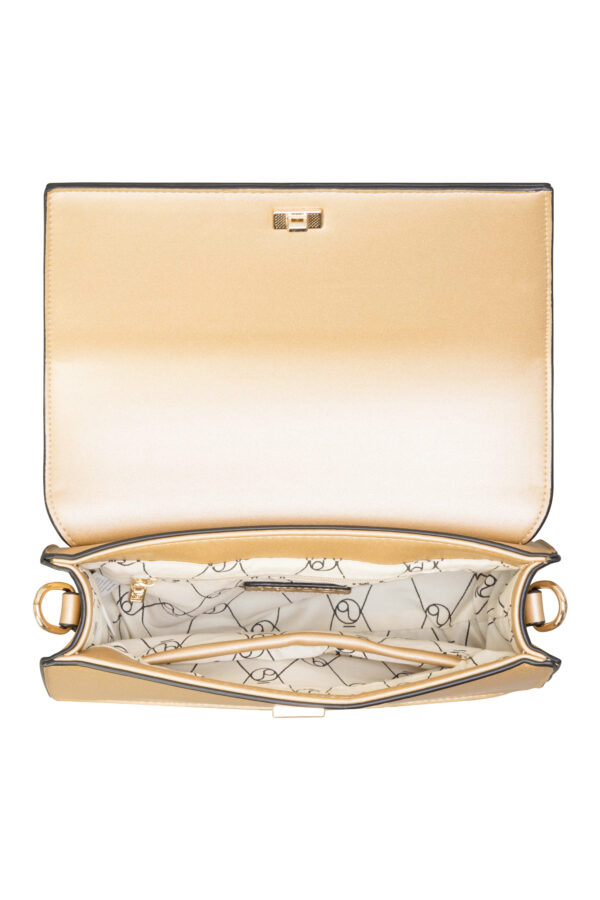 Elegant Nobo messenger bag with a gold flap