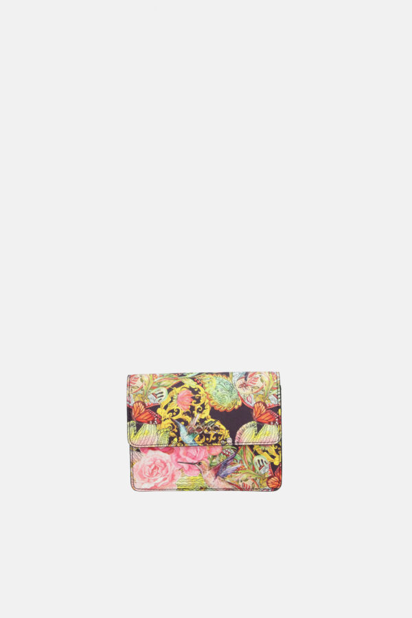 Nobo messenger bag on a chain with flowers, multicolored