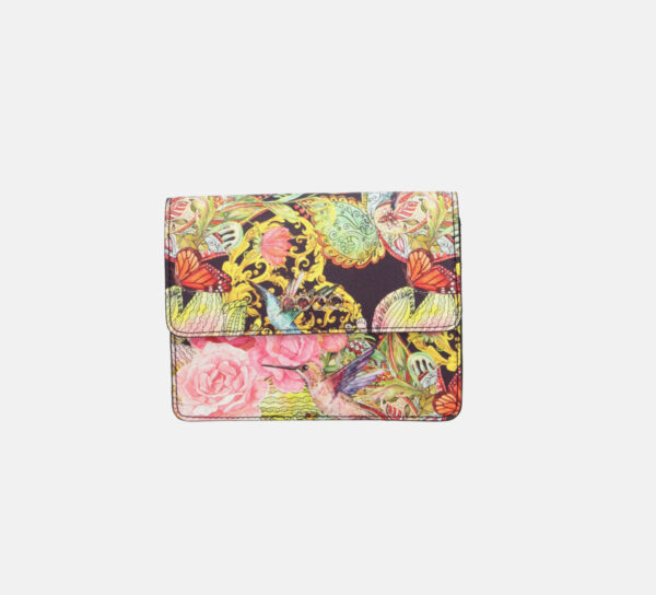 Nobo messenger bag on a chain with flowers, multicolored