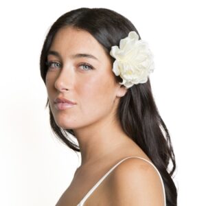 Fabric flower brooch and hair clip