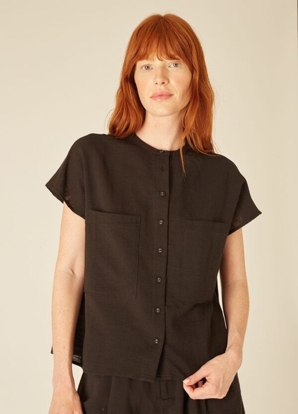 LINEN SHIRT BLACK