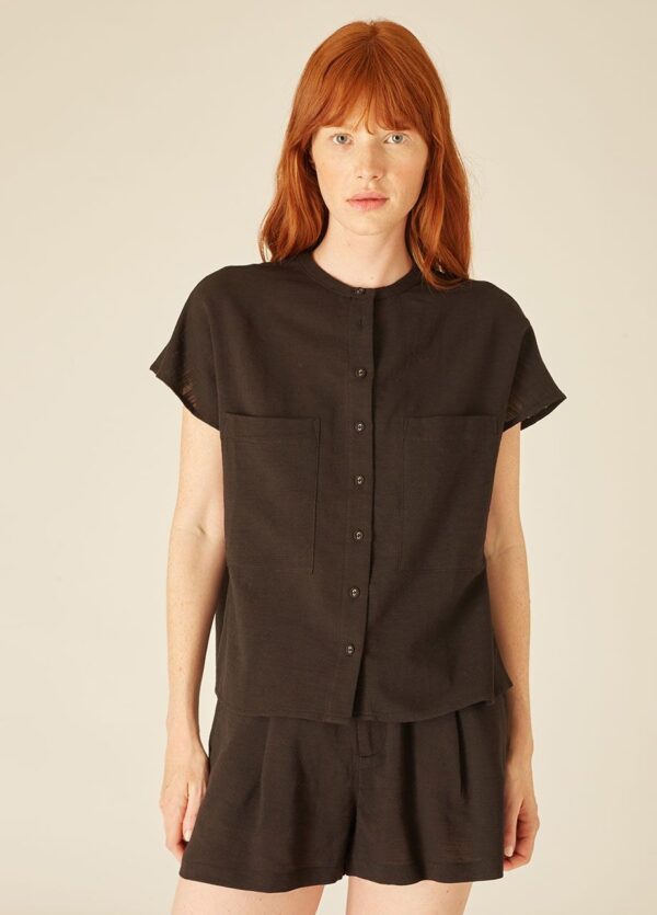 LINEN SHIRT BLACK