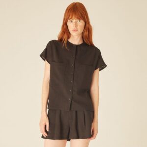 LINEN SHIRT BLACK
