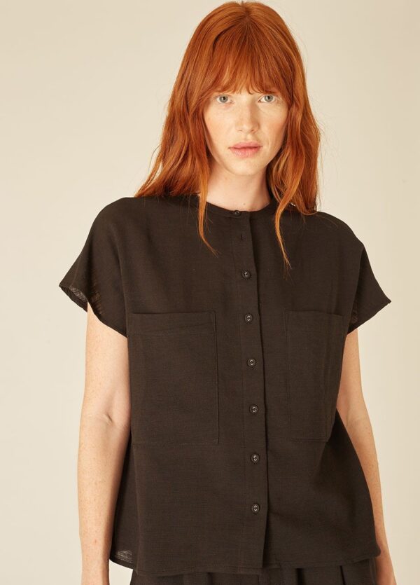 LINEN SHIRT BLACK