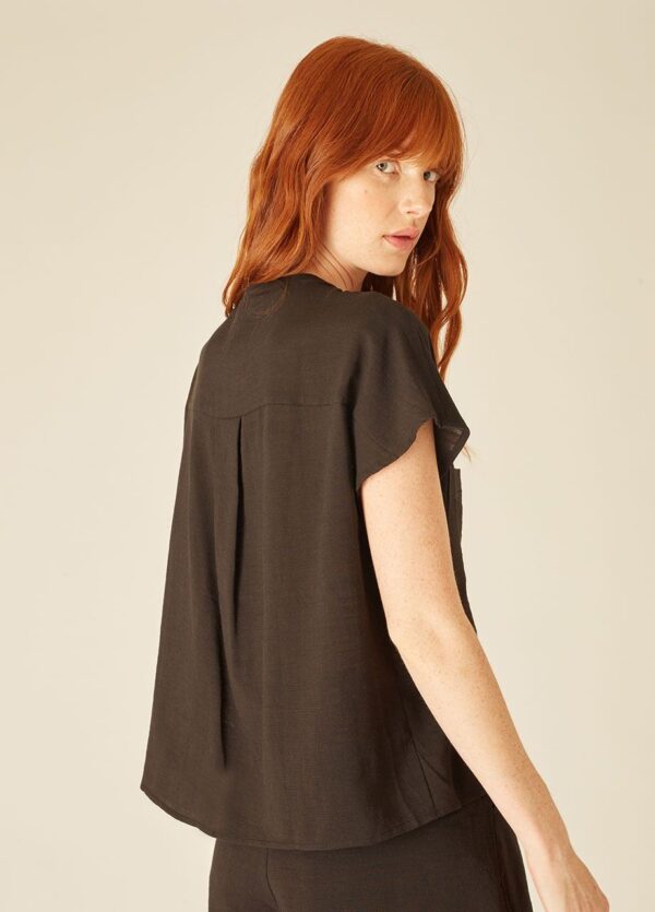 LINEN SHIRT BLACK