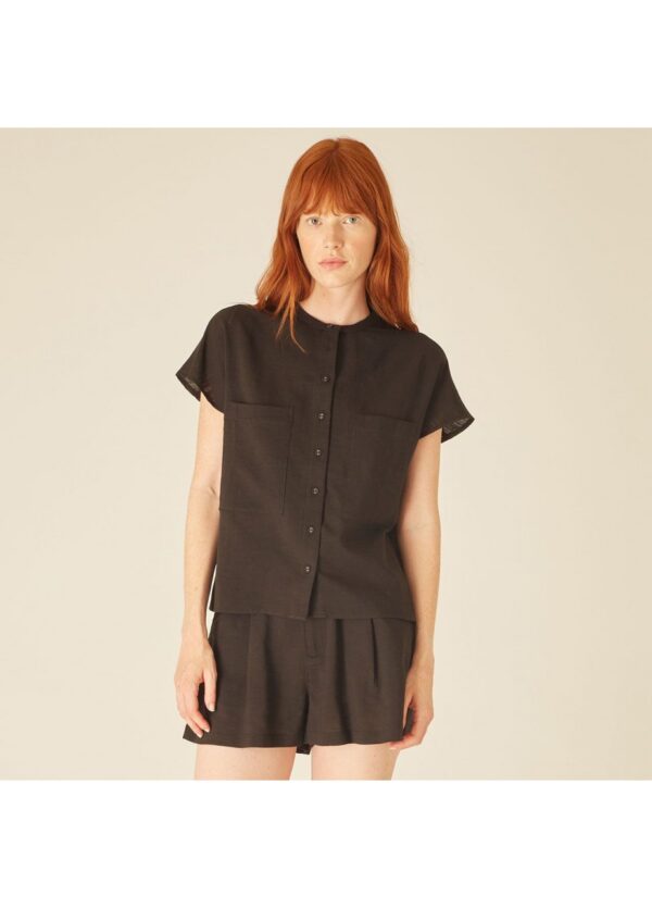 LINEN SHIRT BLACK