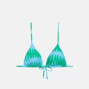 Top bikini triangular de rayas Summer Vibes