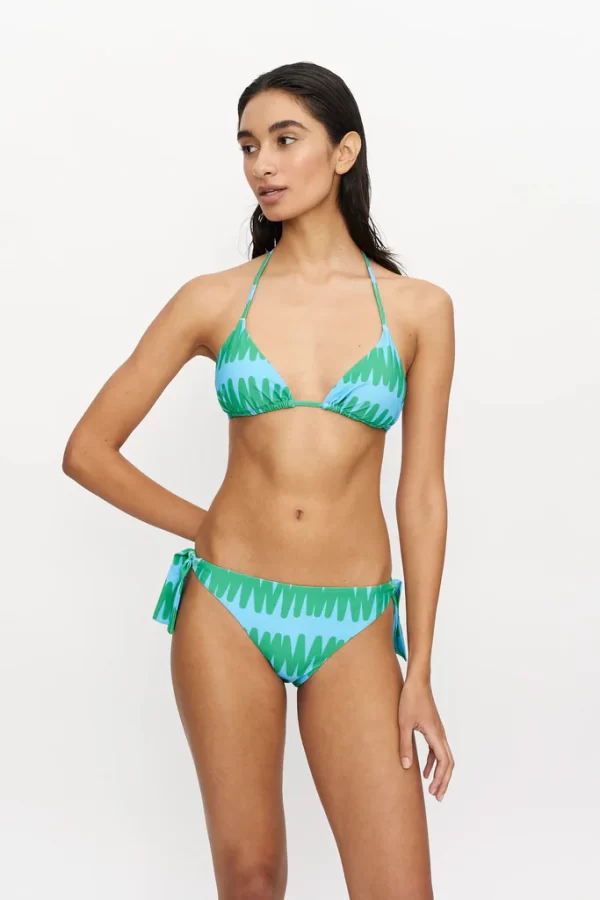 Top bikini triangular de rayas Summer Vibes